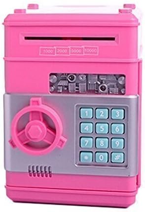 GreamBaby Code Electronic Money Bank Piggy Money Banks Coin Saving Banks ATM Safty Banks (pink)