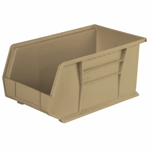 Akro-Mils 30240 RECYSS 15-Inch by 8-Inch by 7-Inch Plastic Stacking Hanging Akro Bin, Sandstone, 12-Case