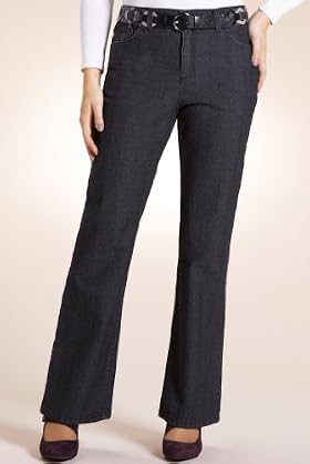Per Una Roma Stretch Bootcut Denim Jeans with Belt