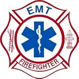 Firefighter Sticker - 4'x4' EMT/Firefighter Exterior Window Decal