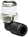 Legris 3109 56 14 Nylon & Nickel-Plated Brass Push-to-Connect Fitting, 90 Degree Elbow, 1/4