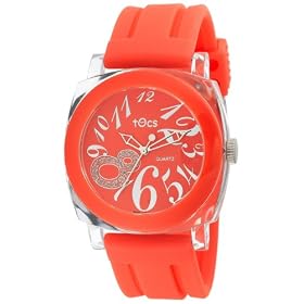 Tocs Ladies 40124 Analog Round Ruby Red Watch by Tocs