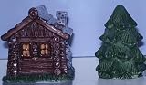 Log Cabin Salt and Pepper Set by Big Sky Carvers