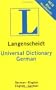 Langenscheidt Universal Dictionary German: German-English/English-German