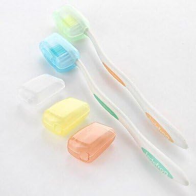 Mingming Bathroom Gadgets,5 PCS Family Candy-colored Bacteria Travel Toothbrush(Random Color)