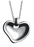 Sterling Silver Scoop Heart Pendant, 18