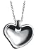 Sterling Silver Scoop Heart Pendant, 18