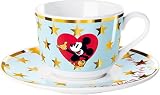 Produkt-Bild: United Labels 0106852 - Best of Mickey-Walk of Fame Tasse mit Untertasse Porzellan in pr&auml;mierter Geschenkverpackung 200 ml