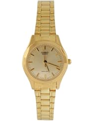 Casio Womens LTP1275G-9A Gold Stainless-Steel Quartz Watch with Gold Dial