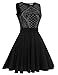 Meaneor Women's Sleeveless Rhinestone Embellished Fit and Flare Swing Dress
