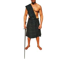 Kilt Schottenrock Gr. XL dunkelgr�n kariert NEU