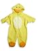 Duck Duck Goose - Newborn Unisex Holloween Pram, Duck Hooded, Footed, Halloween Fleece Costume, Yellow, Orange