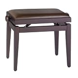 Produkt-Bild: Klavierbank PALISANDER - matt mit Kunstleder braun #