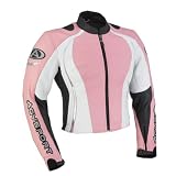 AGV Ladies Xena Leather Motorcycle Jacket Pink Small by AGV