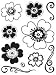 Sandylion - Kelly Panacci Collection - Clear Acrylic Stamps - Funtastik Flowers