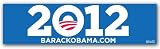 2012 Barack Obama Large Bumper Sticker Union Printed in USA (Pack of 2)