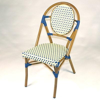 French Bistro Armless Stacking Chair (Set of 6) Finish: Blue