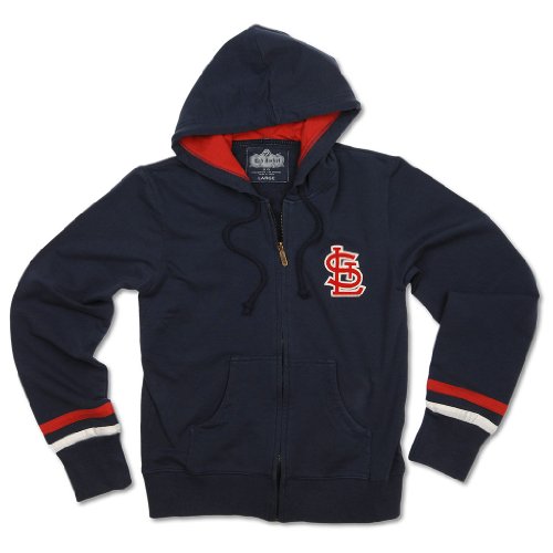 St. Louis Cardinals Ladies Retro Fashion Hoodie Sweatshirt by Red Jacket, navy, M