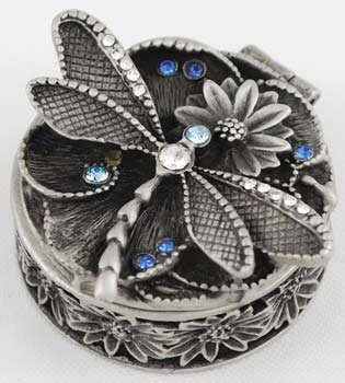 Dragonfly Box in Pewter