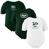 New York Jets Infant Green & White 3-Pack Creeper Set