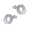 VINANI Ohrstecker Kreis gebuerstet Sterling Silber 925 Ohrringe OKG