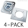 D-Ring 6000 lb Tiedown with Backing Plate Tie Downs 4 pack