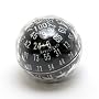 Role Playing Dice - D100 Opaque Black & White Spherical Dice / Die - Made in USA - "ZOCCHIHEDRON"