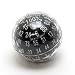 Role Playing Dice - D100 Opaque Black & White Spherical Dice / Die - Made in USA - "ZOCCHIHEDRON"