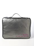 MIAMICA INNER BEAUTY 4 PIECE METALLIC SILVER DESIGN LARGE TRAVEL COSMETIC CASE MAKEUP BEAUTY TOILETRY BAG HOLDER ORGANIZER