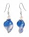 Earrings - E217 - Murano Style Glass - Twist ~ Blue and Pink