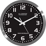 16" Atomic Wall Clock Color: Black