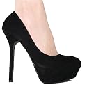 High Heels Pumps Plateau im Italy - Design 14 cm schwarz