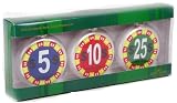 2.75 CASINO CHIP European Style Glass Christmas Ornament set