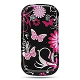Design Crystal Case Cover for Samsung Holic 2 B3410 - Cool Pink Butterfly Print