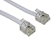 10m White ADSL Cable - High Quality (100% Copper wire) - Gold Plated Contact Pins - High Speed Internet Broadband - Router or Modem to RJ11 Phone Socket or Microfilter - White