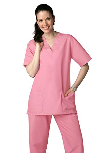 Adar Uniforms Discounted Unisex V-neckline Drawstring Pants Scrub Set - Roomy fit