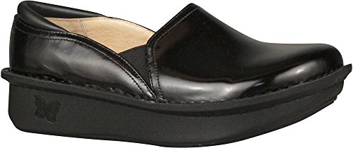 Alegria Women's Debra Professional Black Waxy Clog/Mule 39 (US Women's 9-9.5) Regular