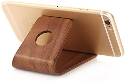 Wooden Cell Phone Stand or Cell Phone Holder,a Good Cell Phone Decorations,for All Kinds of Brand Cell Phone Such As Iphone Samsung Nokia Htc Huawei Sony Mi Moto and so on (Black(walnut Color))