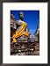 Seated Buddha of Wat Phra Si Sanphet in Ayuthaya Historical Park, Ayuthaya, Thailand Framed Photographic Poster Print by Glenn Beanland, 17x21