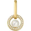 14K Yellow Gold Akoya Cultured Pearl and Diamond Pendant