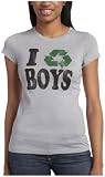 Realitee Juniors' Short Sleeve I Recycle Boys Tee, Vapor, Large