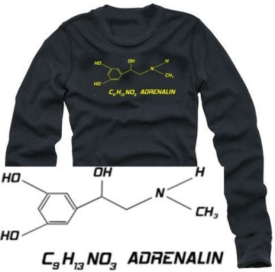 Coole Fun T-Shirts ADRENALIN LANGARM TSHIRT, schwarz, Grösse: XL