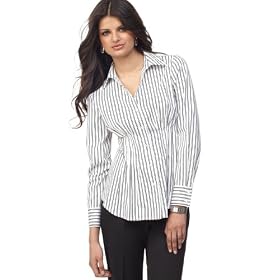 Buy AK Anne Klein Shirt, Long Sleeve Striped Woven by Anne Klein New York