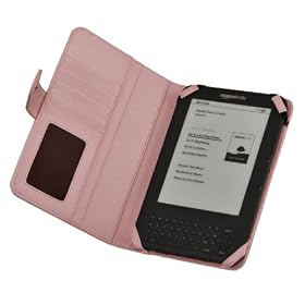 TeckNet� Kindle Keyboard Premium Folio Case / Cover for Amazon Kindle Keyboard / Kindle 3 - Pink