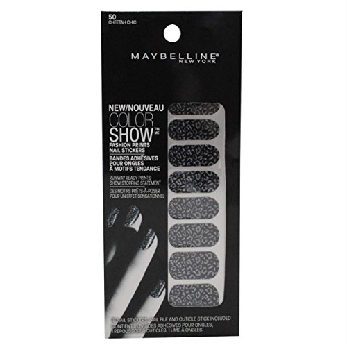 Maybelline Limited Edition Color Show Fashion Prints Nail Stickers - 50 Cheetah Chic