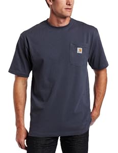 Carhartt Men's  Workwear Pocket Short Sleeve T-Shirt Midweight Jersey Original Fit,Bluestone,X-Large
