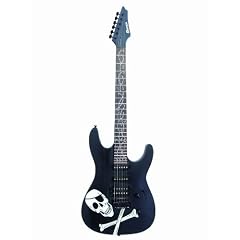 DIMAVERY FR-530 E-Gitarre,Skull matt schw
