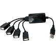 Daffodil UHB02 Concentrateur 4 ports USB2.0 Haute vitesse au Design ergonomique / Plug & Play