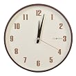 DecoMates Non-Ticking Silent Wall Clock - Retro (Brown)