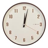 DecoMates Non-Ticking Silent Wall Clock - Retro (Brown)